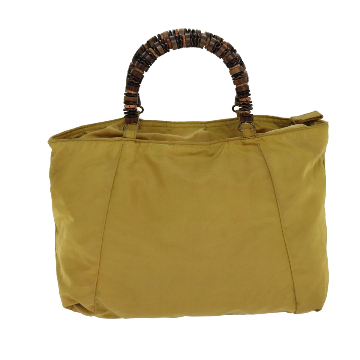 PRADA Hand Bag Nylon Yellow  81824