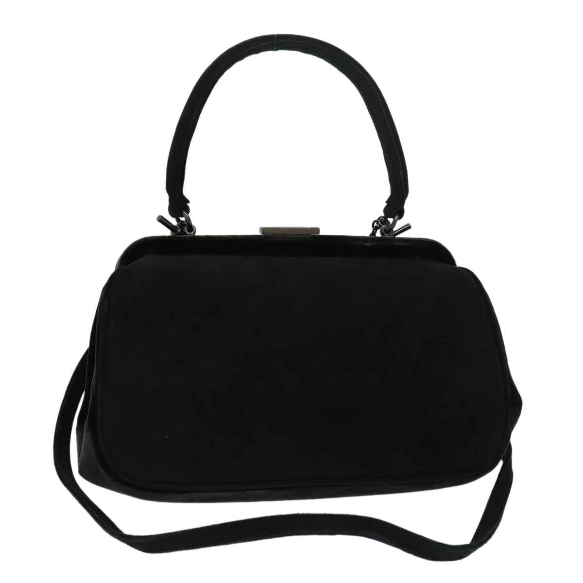 PRADA Hand Bag Suede 2way Green  81829