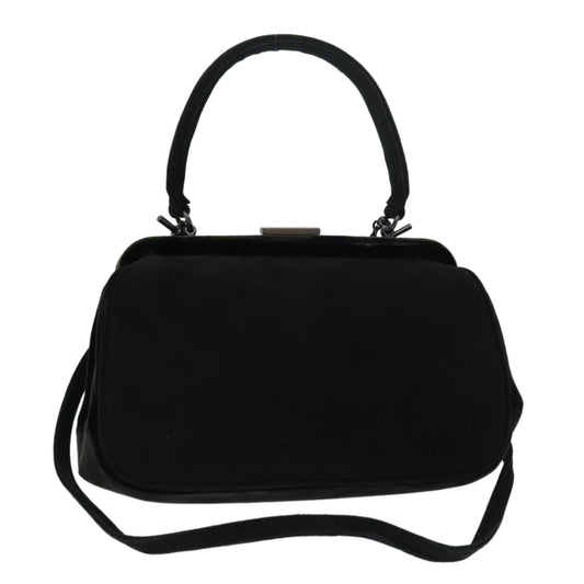 PRADA Hand Bag Suede 2way Green  81829