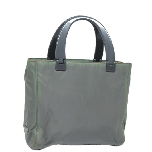 PRADA Hand Bag Nylon Gray  81833