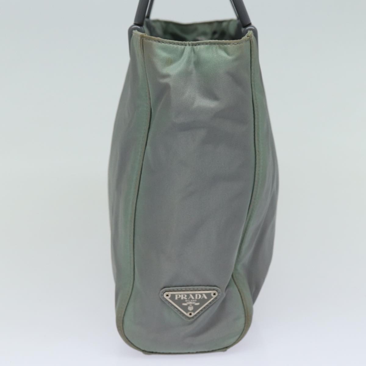PRADA Hand Bag Nylon Gray  81833