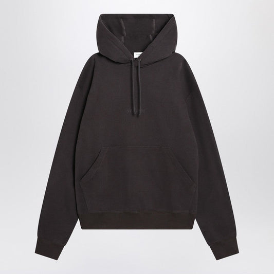 Saint Laurent Gray Hoodie With Logo Men