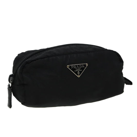 PRADA Pouch Nylon Black  81855
