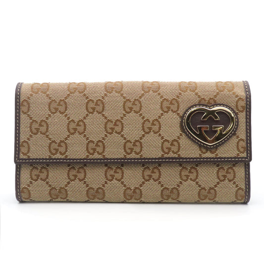 Gucci GG Canvas Leather Wallet 245723