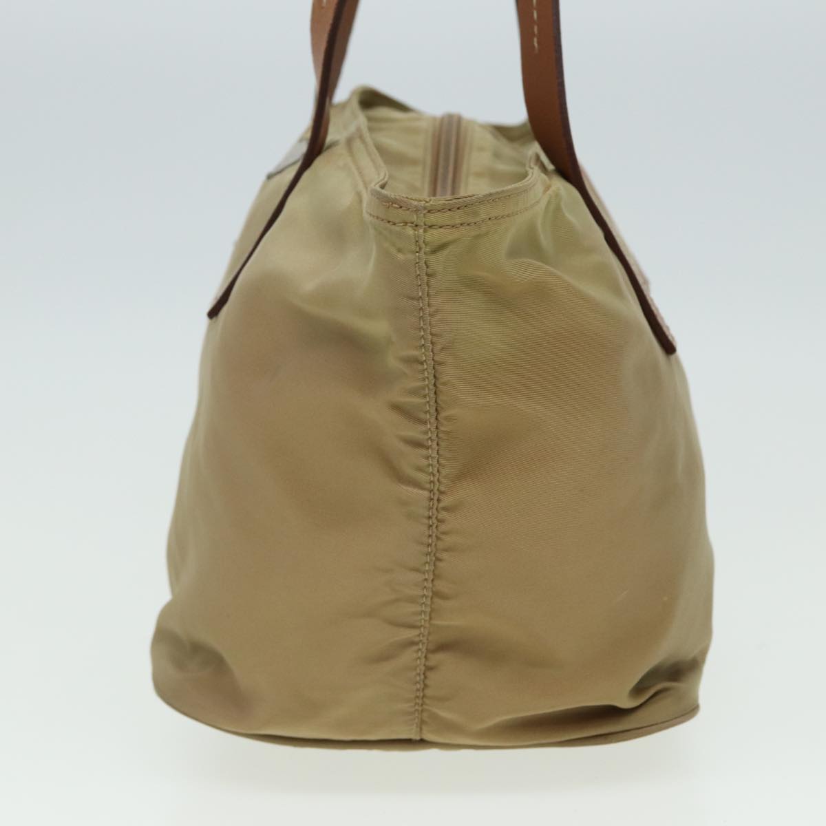 PRADA Hand Bag Nylon Beige  81924