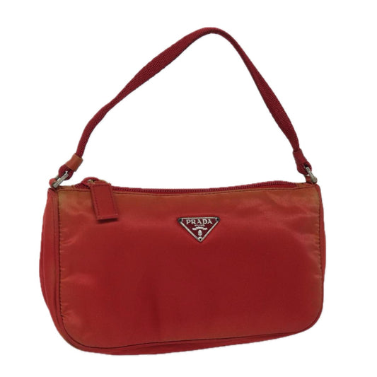 PRADA Accessory Pouch Nylon Red  81927