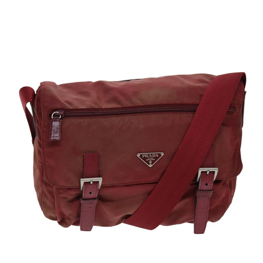 PRADA Shoulder Bag Nylon Red  81949