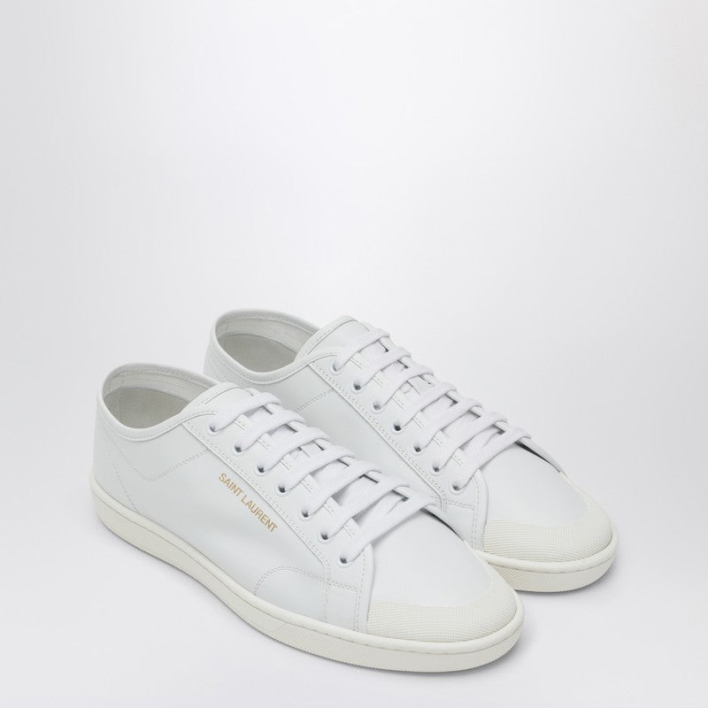 Saint Laurent White Leather Sneakers Gym Men