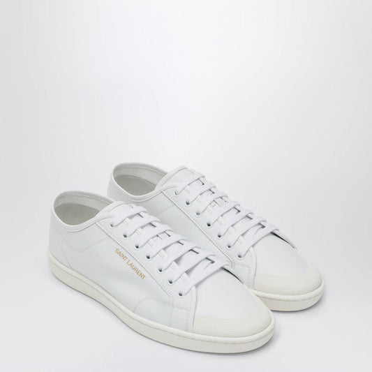 Saint Laurent White Leather Sneakers Gym Men