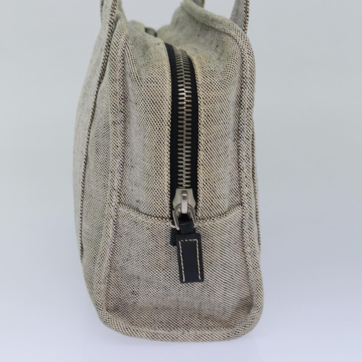 PRADA Hand Bag Canvas Gray  82074