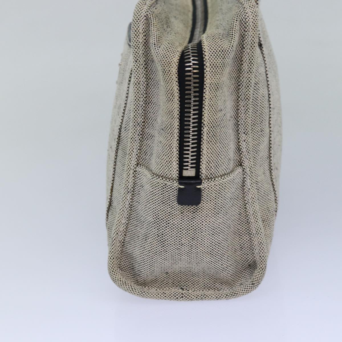PRADA Hand Bag Canvas Gray  82074