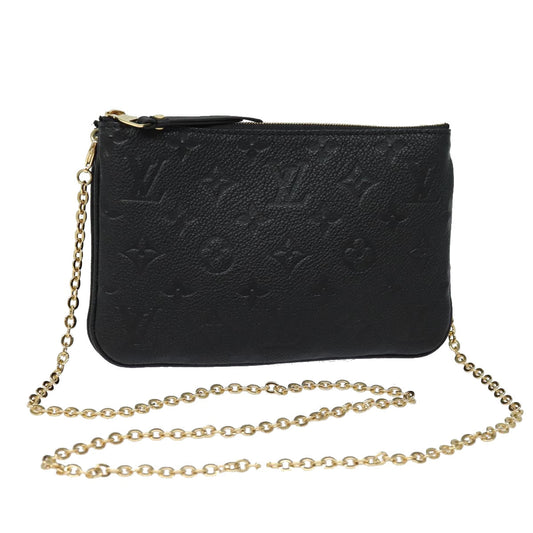 LOUIS VUITTON Monogram Empreinte Pochette Double Zip Bag M68568 LV 82076S