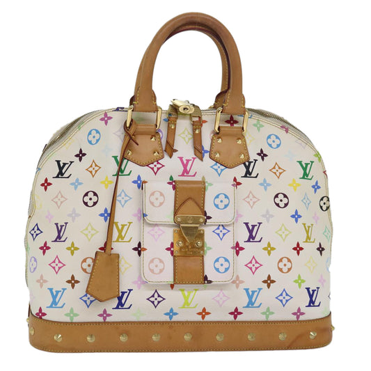 LOUIS VUITTON Monogram Multicolor Alma GM Hand Bag White M40441 LV 82126A
