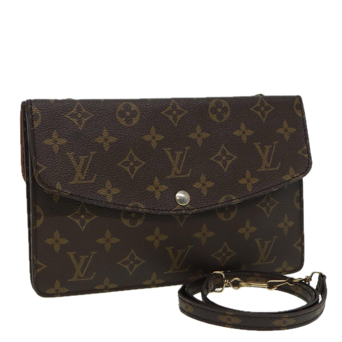 LOUIS VUITTON Monogram Double Rabat Shoulder Bag M51815 LV 82141