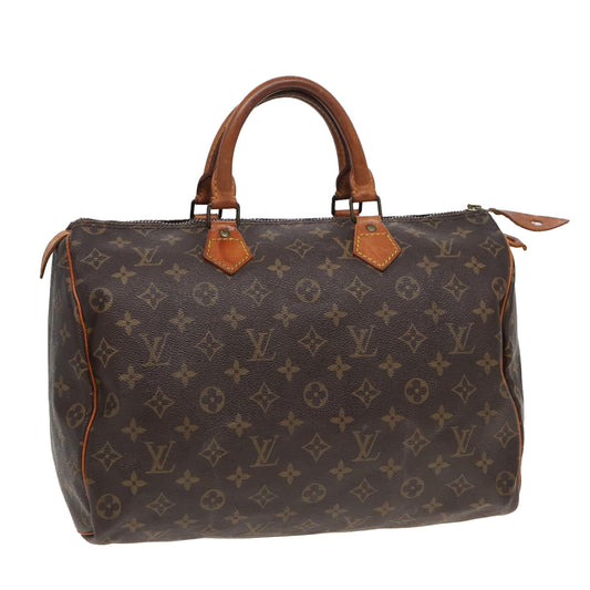 LOUIS VUITTON Monogram Speedy 35 Hand Bag M41524 LV 82156
