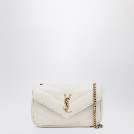 Saint Laurent Loulou Mini Cream Soft Leather Bag Women