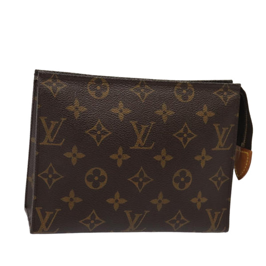 LOUIS VUITTON Monogram Poche Toilette 19 Pouch M47544 LV 82185