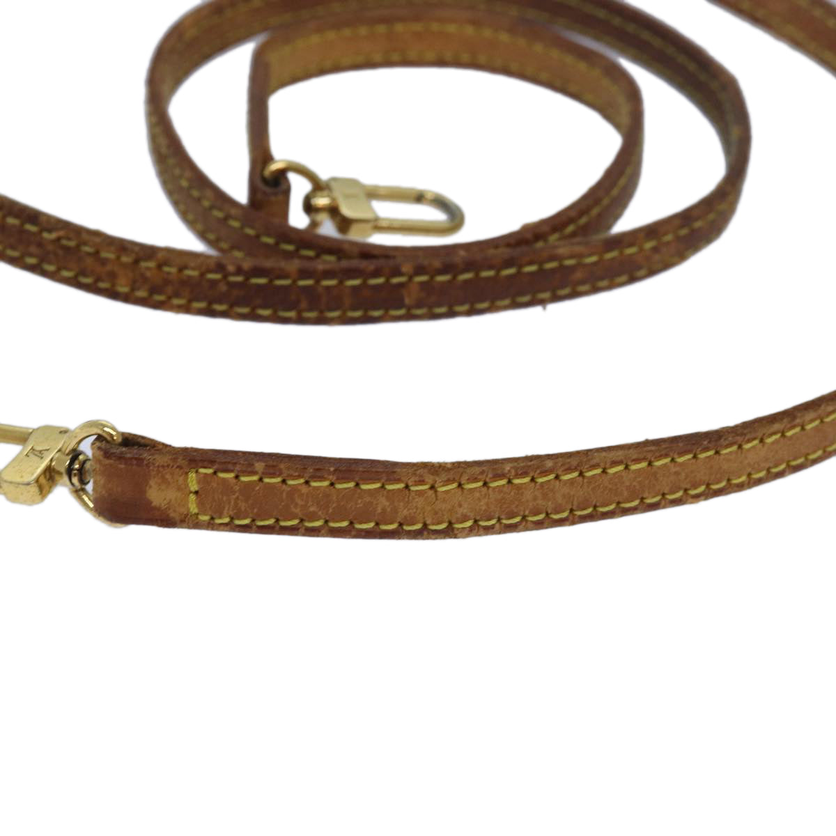LOUIS VUITTON Shoulder Strap Leather 47.2"" Beige LV 82197