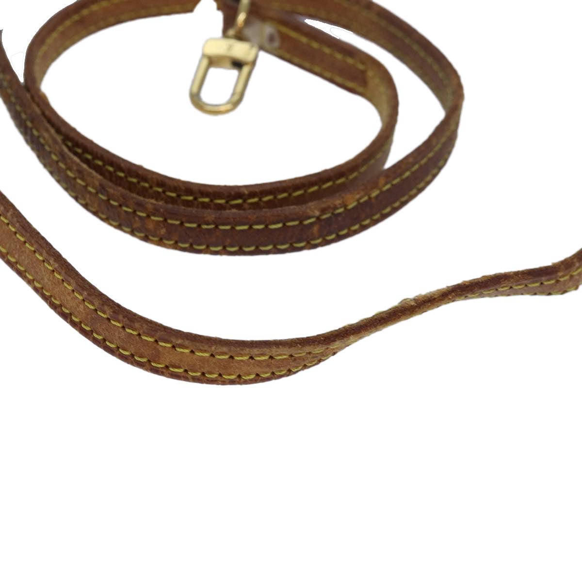 LOUIS VUITTON Shoulder Strap Leather 47.2"" Beige LV 82197