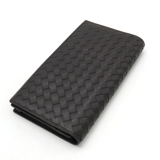 Bottega Veneta   BOTTEGA GOVENETTA INTRACT Long wallet dark brown leather teas 316005