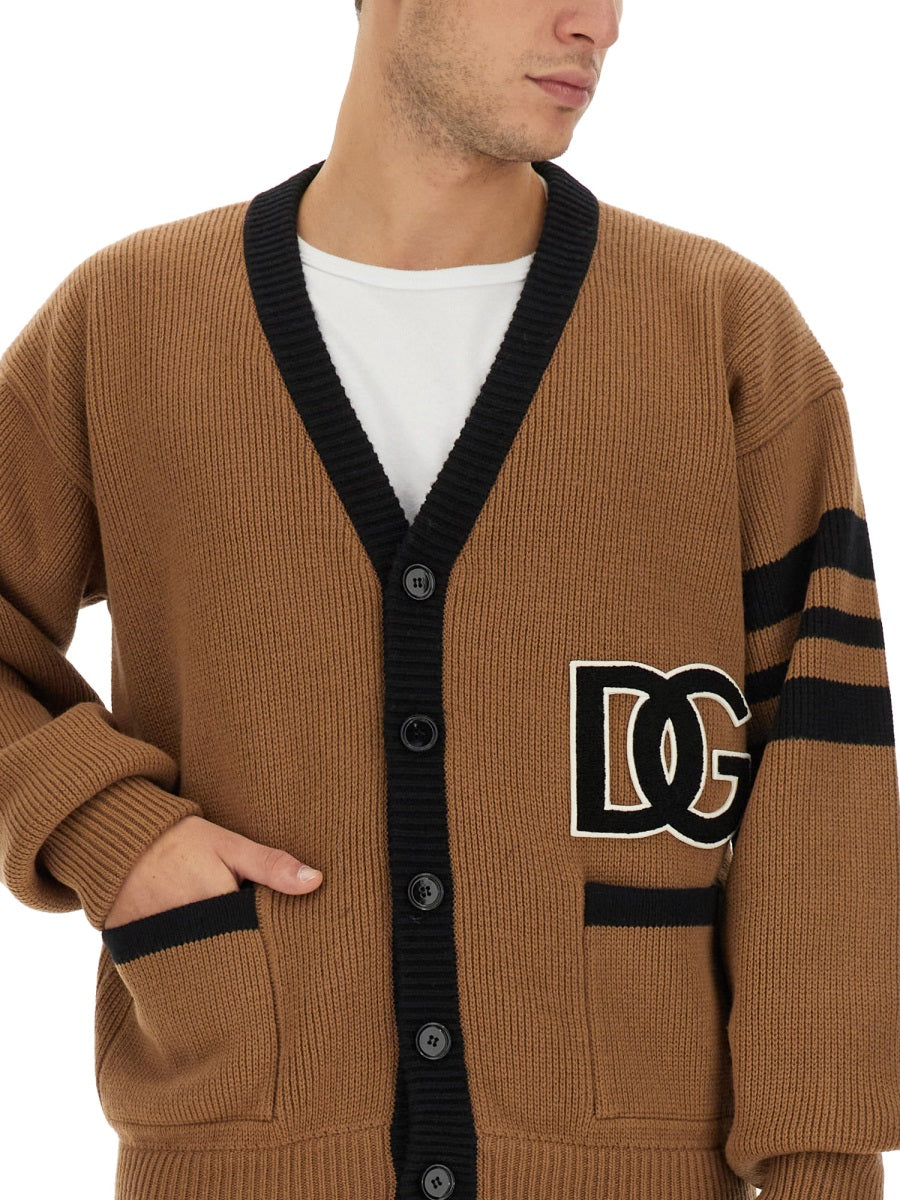 Dolce & Gabbana Men English Rib Wool Cardigan