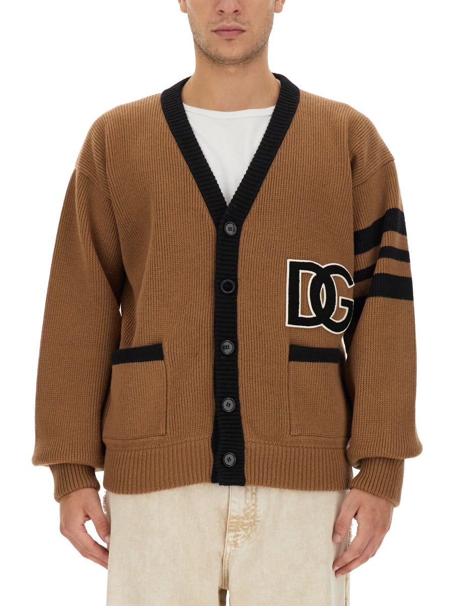 Dolce & Gabbana Men English Rib Wool Cardigan