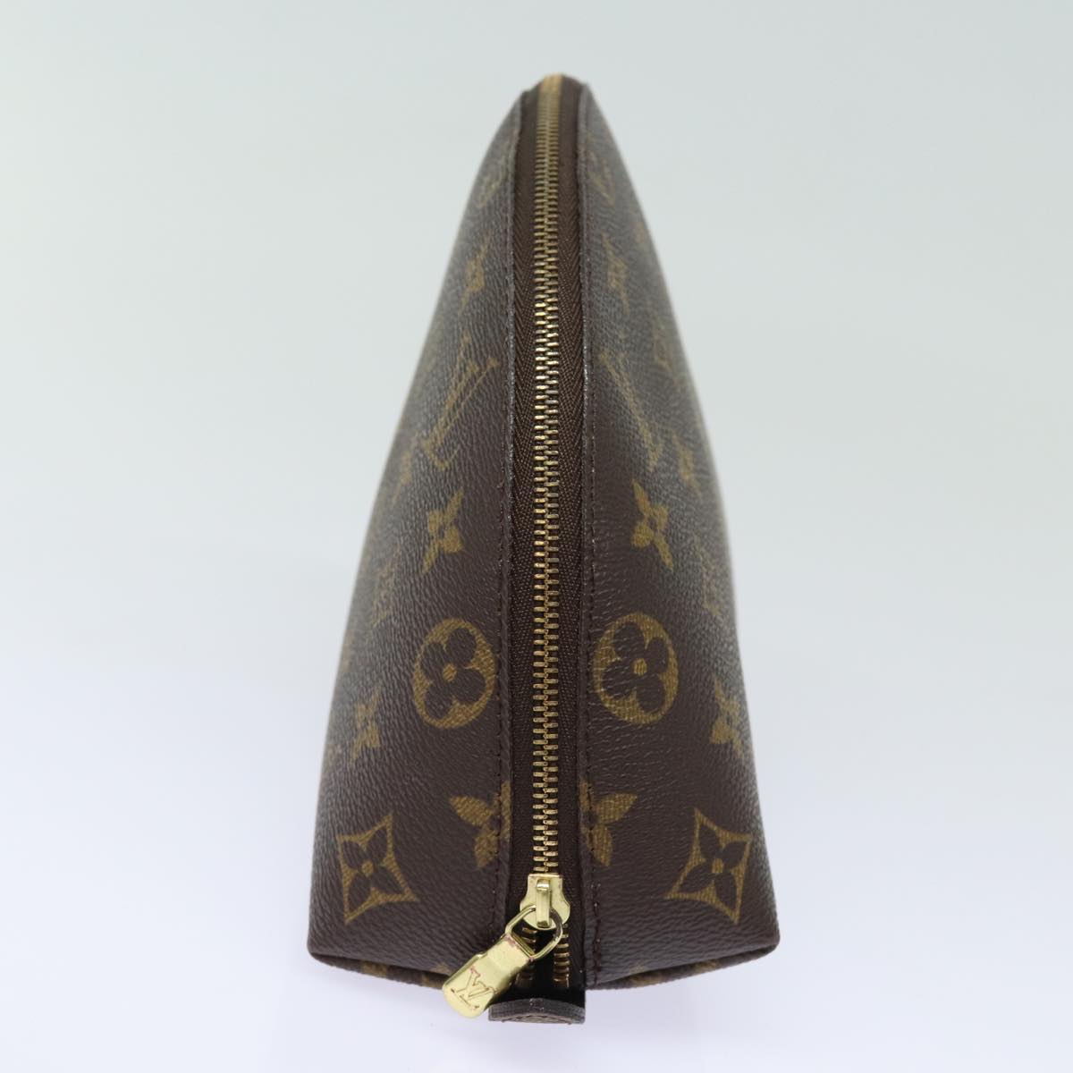 LOUIS VUITTON Monogram Trousse Demi Ronde Cosmetic Pouch M47520 LV 82207
