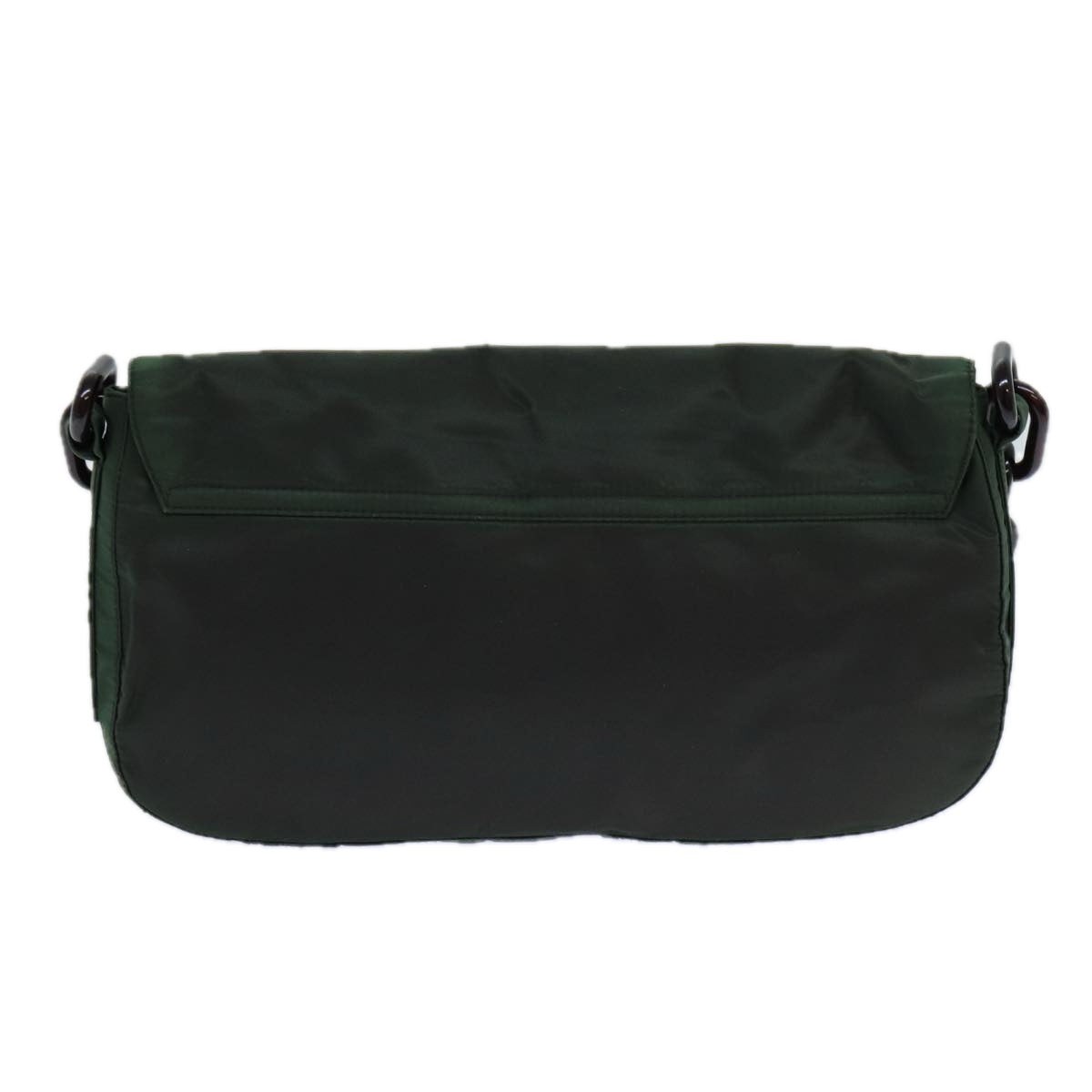 PRADA Chain Shoulder Bag Nylon Green  82275