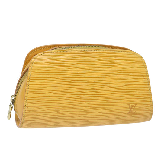 LOUIS VUITTON Epi Dauphine PM Pouch Yellow M48449 LV 82347