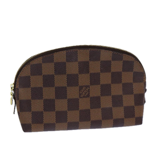 LOUIS VUITTON Damier Ebene Pochette Cosmetic PM Pouch N47516 LV 82355