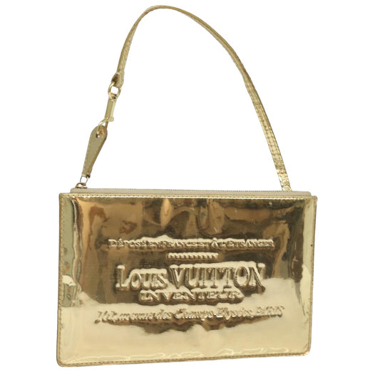LOUIS VUITTON Monogram Miroir Pochette Plat Clutch Bag Gold M95278 82359