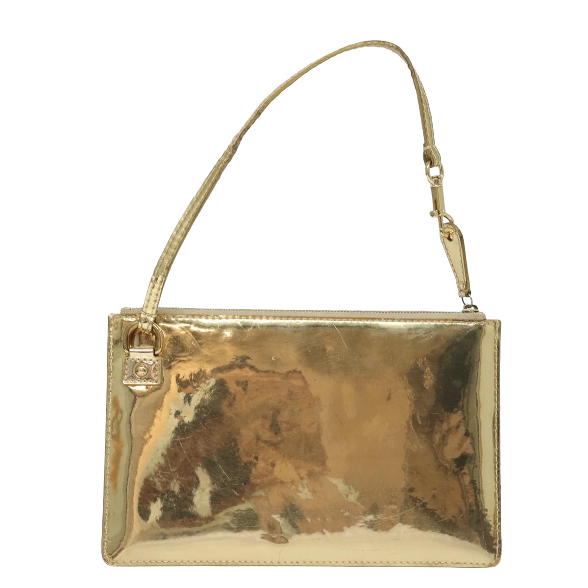 LOUIS VUITTON Monogram Miroir Pochette Plat Clutch Bag Gold M95278 82359