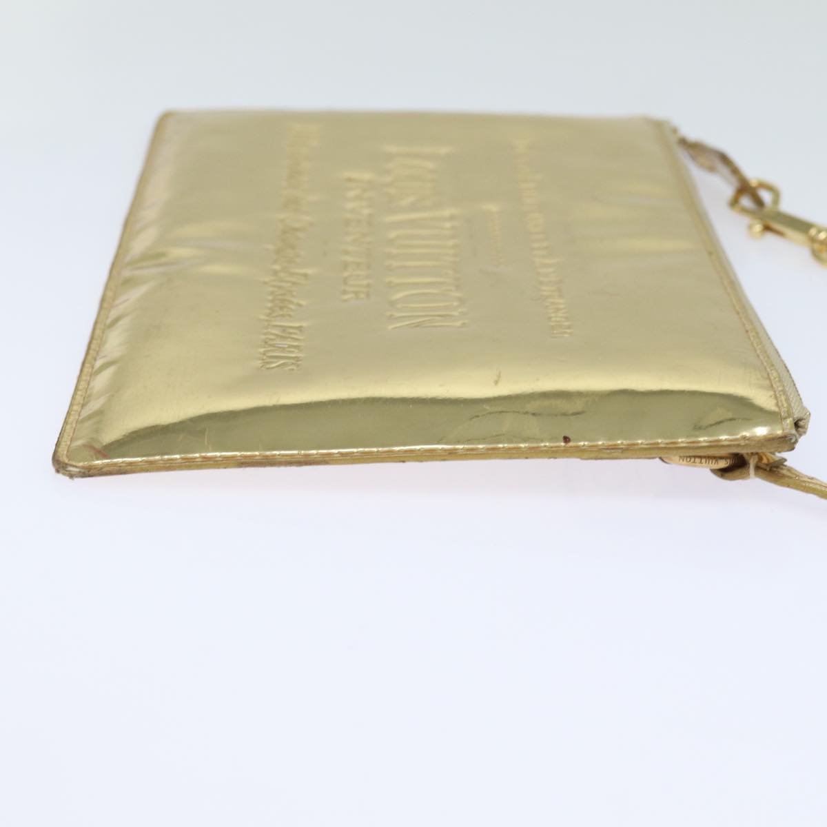 LOUIS VUITTON Monogram Miroir Pochette Plat Clutch Bag Gold M95278 82359