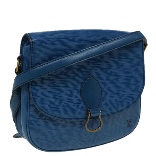 LOUIS VUITTON Epi Saint Cloud GM Shoulder Bag Toledo Blue M52195 LV 82374