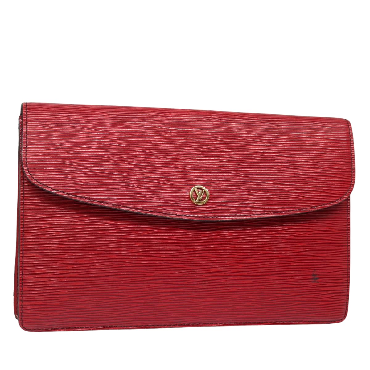 LOUIS VUITTON Epi Montaigne 27 Clutch Bag Red M52657 LV 82375