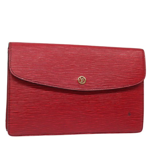 LOUIS VUITTON Epi Montaigne 27 Clutch Bag Red M52657 LV 82375