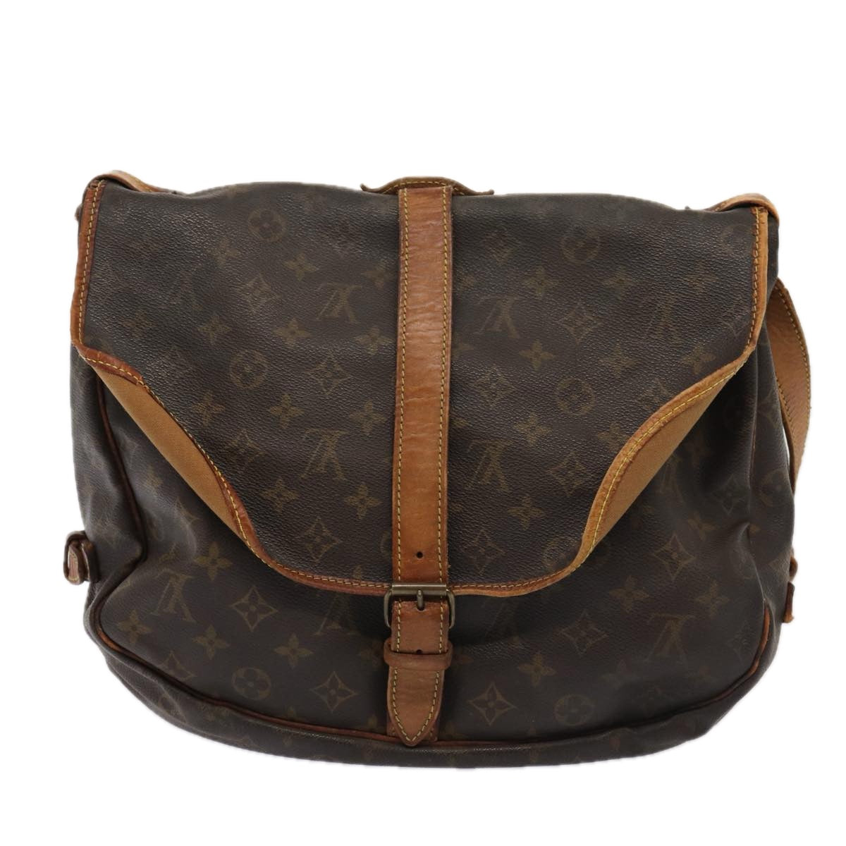 LOUIS VUITTON Monogram Saumur 35 Shoulder Bag M42254 LV 82400