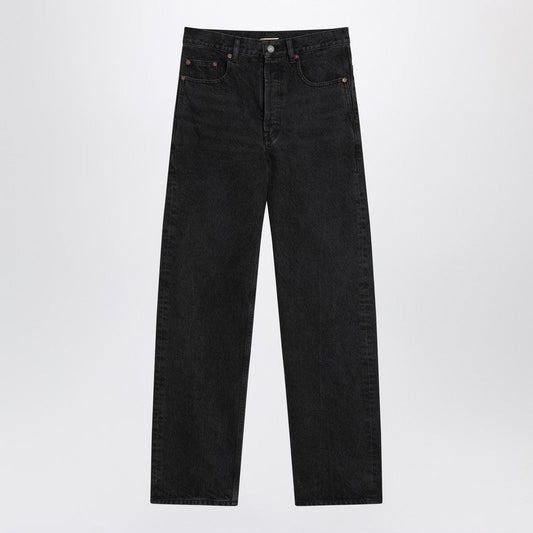 Saint Laurent Black Carrot-Fit Jeans With A Washed Effect Women