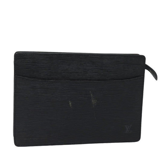 LOUIS VUITTON Epi Pochette Homme Clutch Bag Black Noir M52522 LV 82431