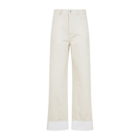 BOTTEGA VENETA Turned Up Wide Leg Jeans (IT 40)