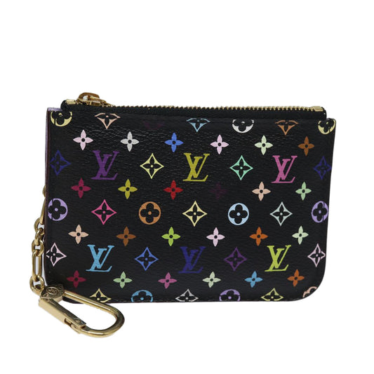 LOUIS VUITTON Multicolor Pochette Cles NM Coin Purse Black M60279 LV 82479