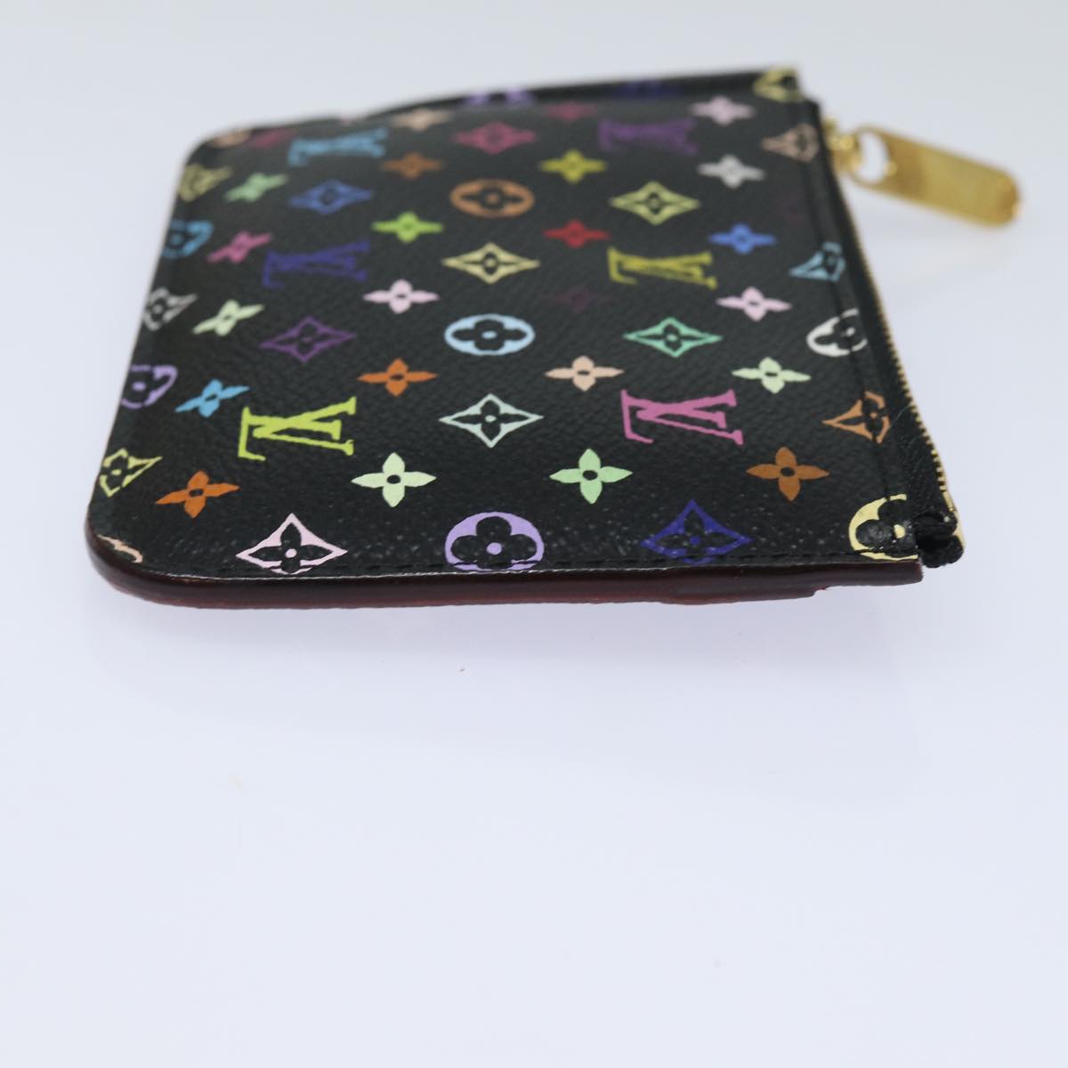 LOUIS VUITTON Multicolor Pochette Cles NM Coin Purse Black M60279 LV 82479