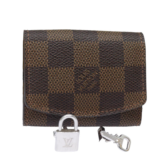 LOUIS VUITTON Damier Ebene Buton De Manchette Cuff Case M64600 LV 82483