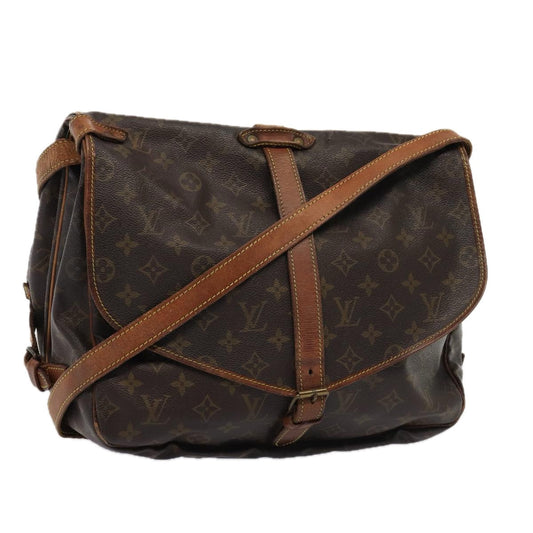 LOUIS VUITTON Monogram Saumur 35 Shoulder Bag M42254 LV 82537