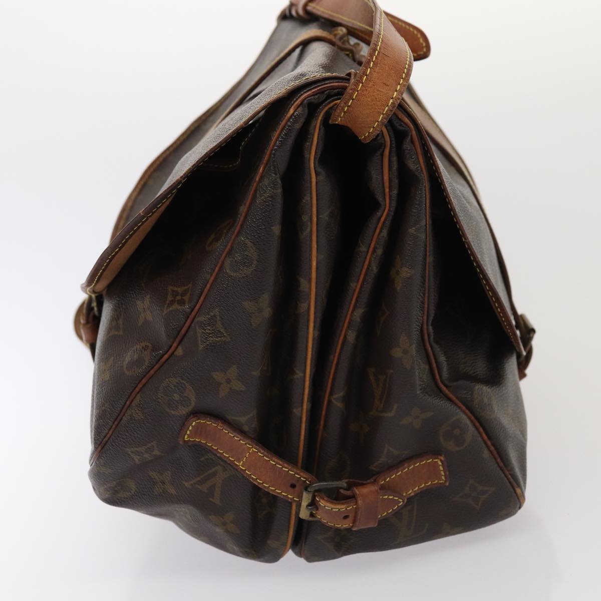 LOUIS VUITTON Monogram Saumur 35 Shoulder Bag M42254 LV 82537