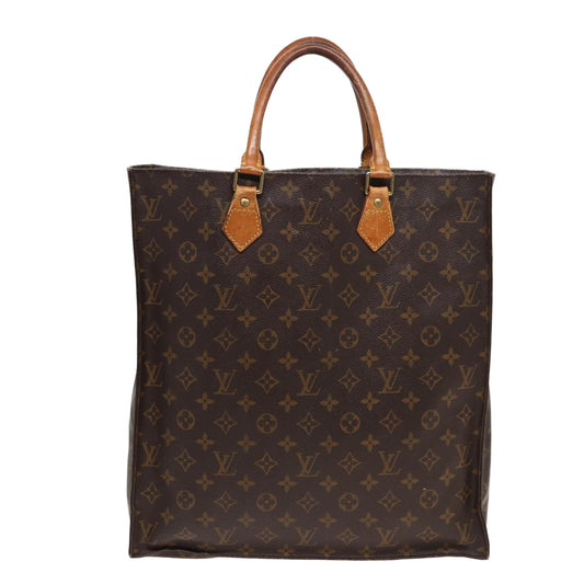 LOUIS VUITTON Monogram Sac Plat Hand Bag M51140 LV 82544