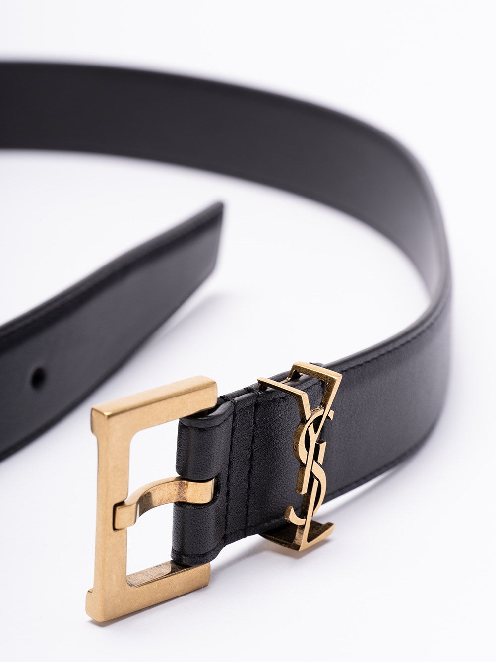Saint Laurent Women `Cassandre` Belt With Square Buckle