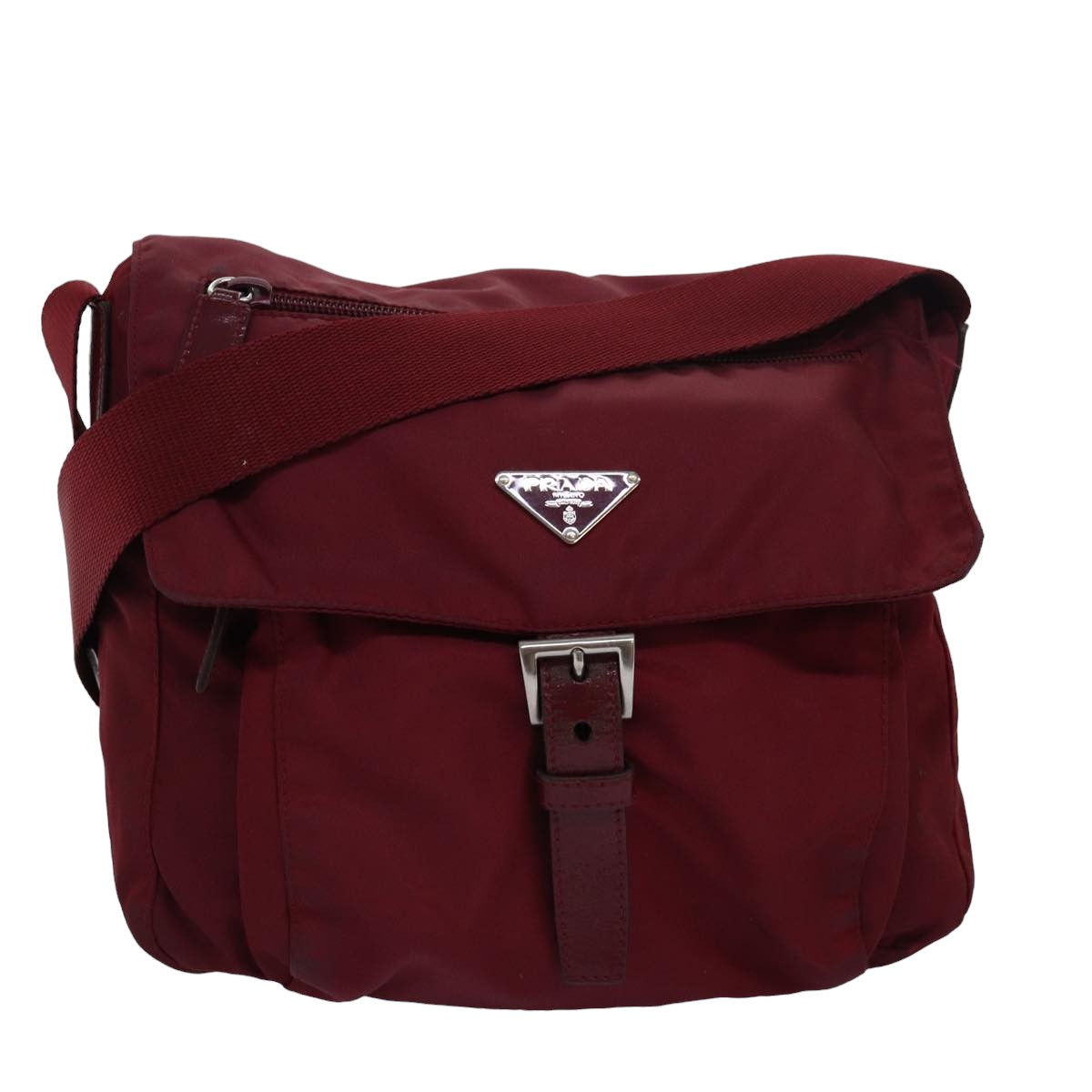 PRADA Shoulder Bag Nylon Red  82564
