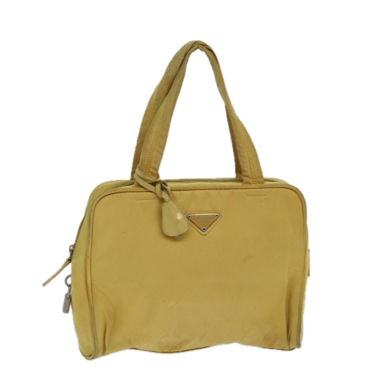 PRADA Hand Bag Nylon Yellow  82566