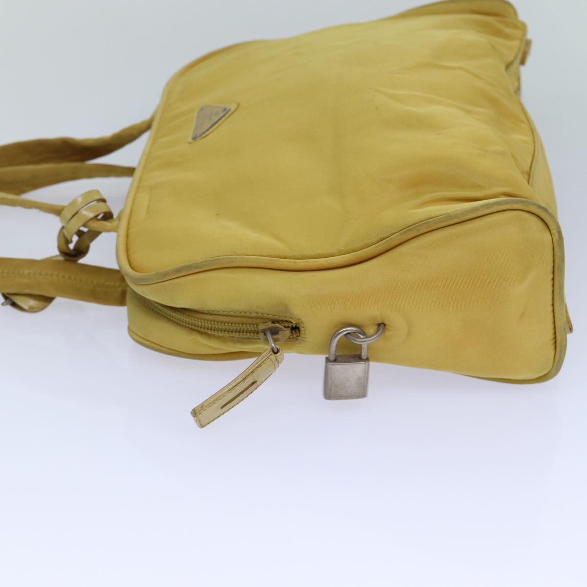 PRADA Hand Bag Nylon Yellow  82566